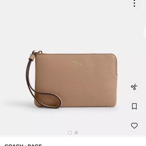 Coach Brown Leather Wristlet